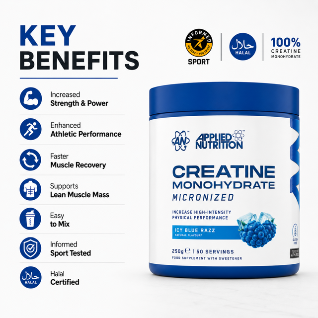 Applied Nutrition Creatine Monohydrate 250g Icy Blue Razz