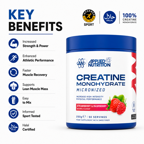 Applied Nutrition Creatine Monohydrate 250g Strawberry & Raspberry