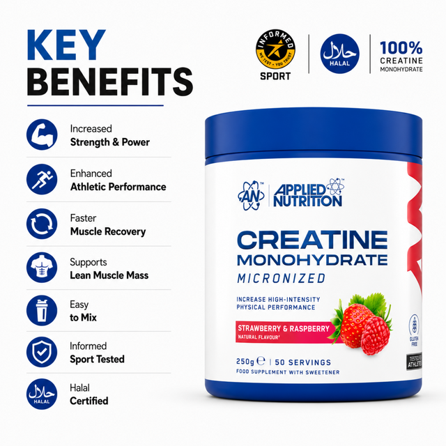 Applied Nutrition Creatine Monohydrate 250g Strawberry & Raspberry