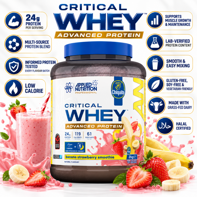 Applied Nutrition Critical Whey Banana Strawberry Smoothie 2kg