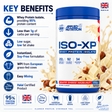 Applied Nutrition ISO-XP Whey Protein Isolate White Choco Hazelnut 850g key benefits