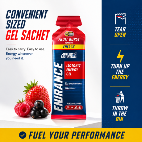 Applied Nutrition Isotonic Energy Gel Fruit Burst with 23g Carbohydrates