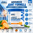Applied Nutrition Professional Joint Complex tub in Orange Burst flavor   . An advanced joint formula designed for 40+ joint health support, featuring MSM, Glucosamine, and Turmeric