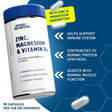 Applied Nutrition Zinc Magnesium and Vitamin B6 supplement bottle with KSM-66 Ashwagandha and AstraGin for sleep and recovery.