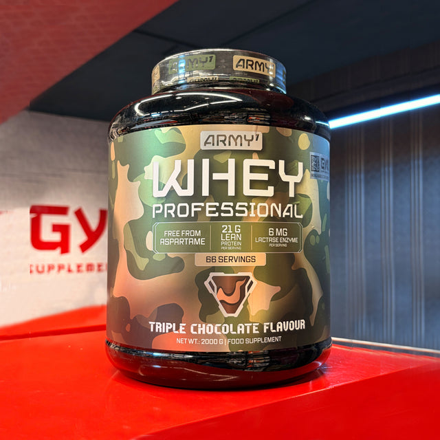 ARMY1 Whey Professional Triple Chocolate Flavor 2kg Protein Supplement Tub