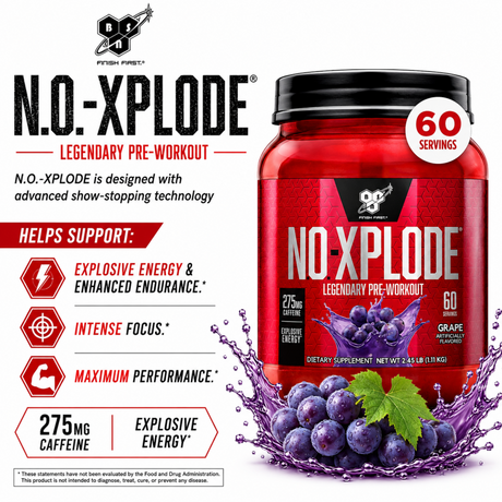 BSN N.O.-XPLODE Legendary Pre-Workout Grape 60 Servings