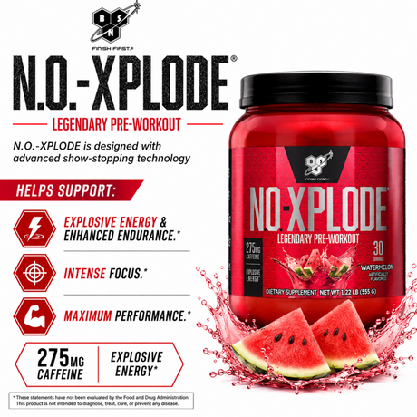 BSN N.O.-XPLODE Legendary Pre-Workout Watermelon 30 Servings