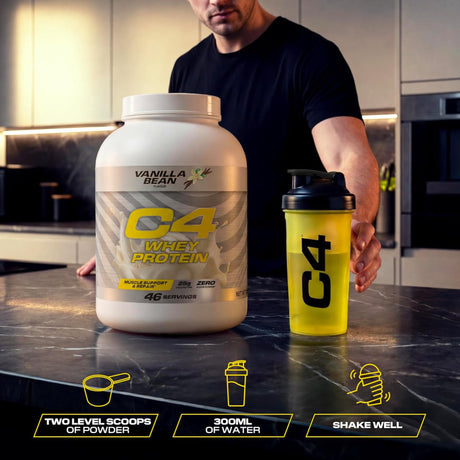 C4 Whey Protein - Vanilla Bean (46 Servings) | Gym Supplements U.S