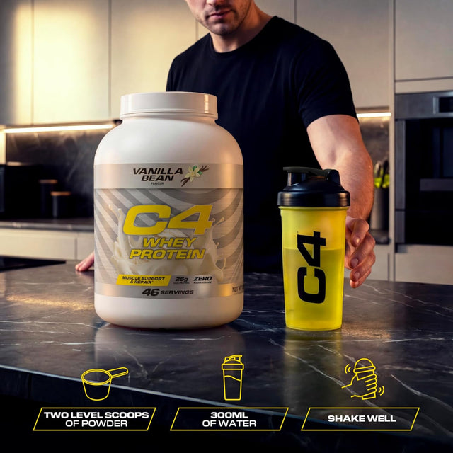 C4 Whey Protein - Vanilla Bean (46 Servings) | Gym Supplements U.S