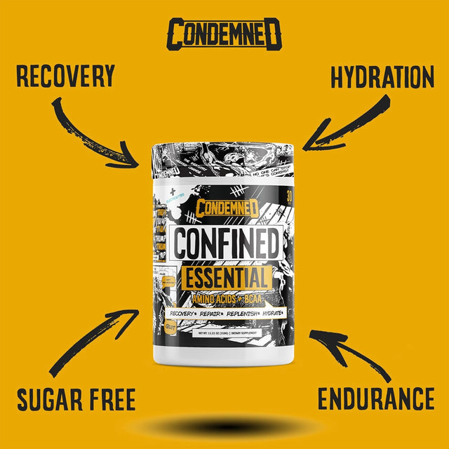 Condemned Confined Essential BCAA Amino Acids – Sugar Free Recovery & Hydration Supplement