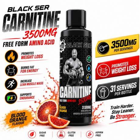 Dexter Jackson Black Series Carnitine 3500mg Liquid Blood Orange Flavour 31 Servings Bottle Gym Supplements US