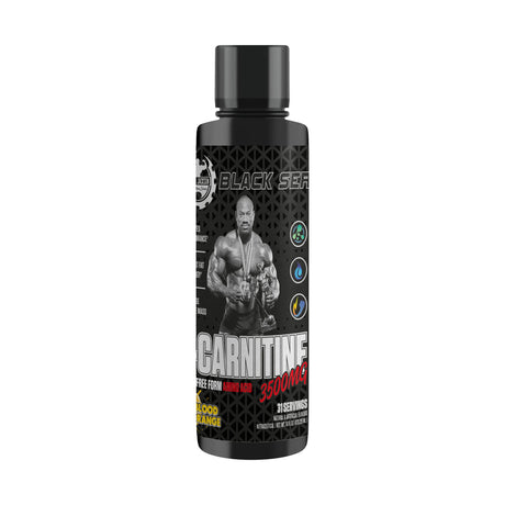 DJSS Black Series Carnitine Liquid 3500mg Blood Orange - Fat Burner Supplement for Weight Loss & Energy Boost