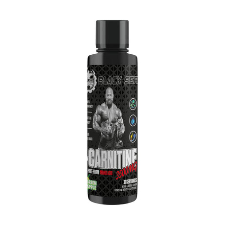 DJSS Black Series Carnitine Liquid 3500mg Green Apple - Fat Burner Supplement for Energy & Weight Loss

