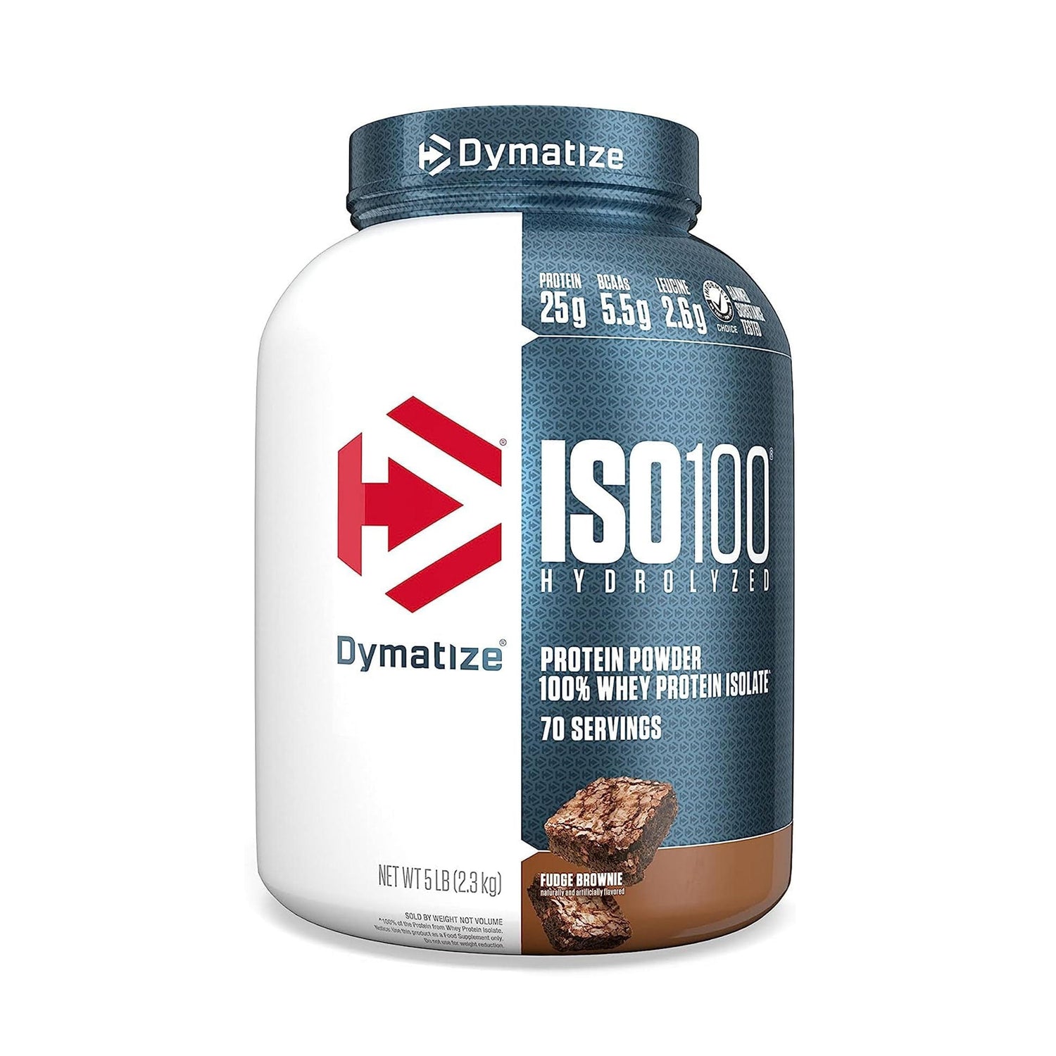 dymatize iso100 hydrolyzed protein powder 5lbs fudge brownie flavour