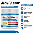Jack3d 45 serving pre workout with energy, endurance and focus support