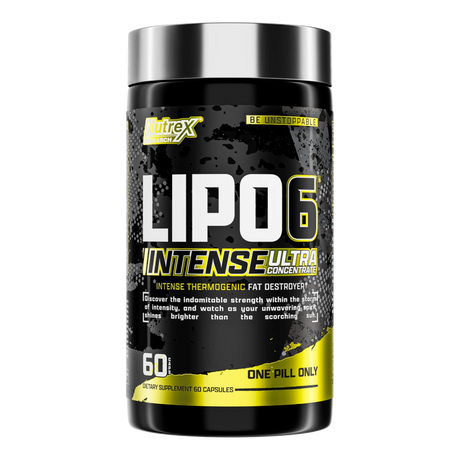 Nutrex Lipo-6 Black Intense Ultra Concentrate (60 Capsules) - Strongest fat burner and thermogenic for extreme energy and weight loss. Genuine stock at Gym Supplements U.S. Bangladesh.