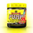 Mammoth Pump High Intensity Pre-Workout powder in Swedish Very Berry flavor. 30 servings tub (270g) for explosive energy, muscle pump, and focus. Contains 3000mg Citrulline Malate, 1500mg Beta-Alanine, 750mg Creatine HCl, and 200mg Caffeine.