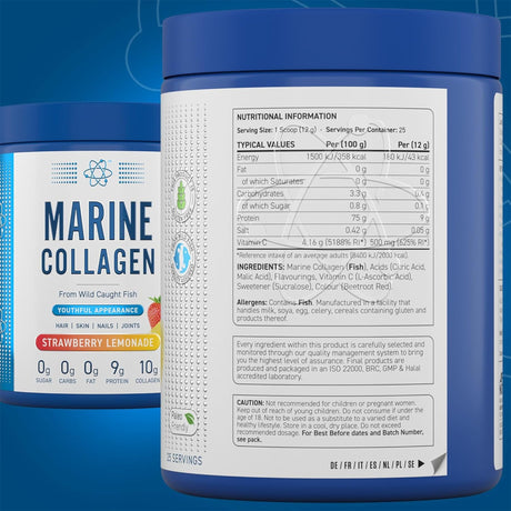 Applied Nutrition Marine Collagen Powder – Strawberry Lemonade Flavour