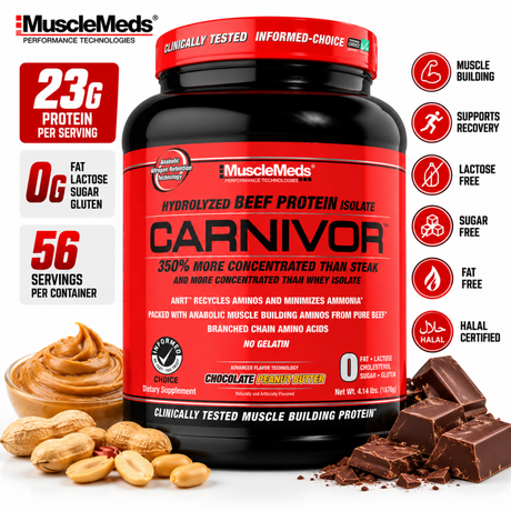 MuscleMeds Carnivor Hydrolyzed Beef Protein Isolate Chocolate Peanut Butter 1876g