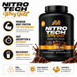 MuscleTech Nitro Tech Whey Gold Double Rich Chocolate 5lb Whey Protein with 24g Protein per Serving