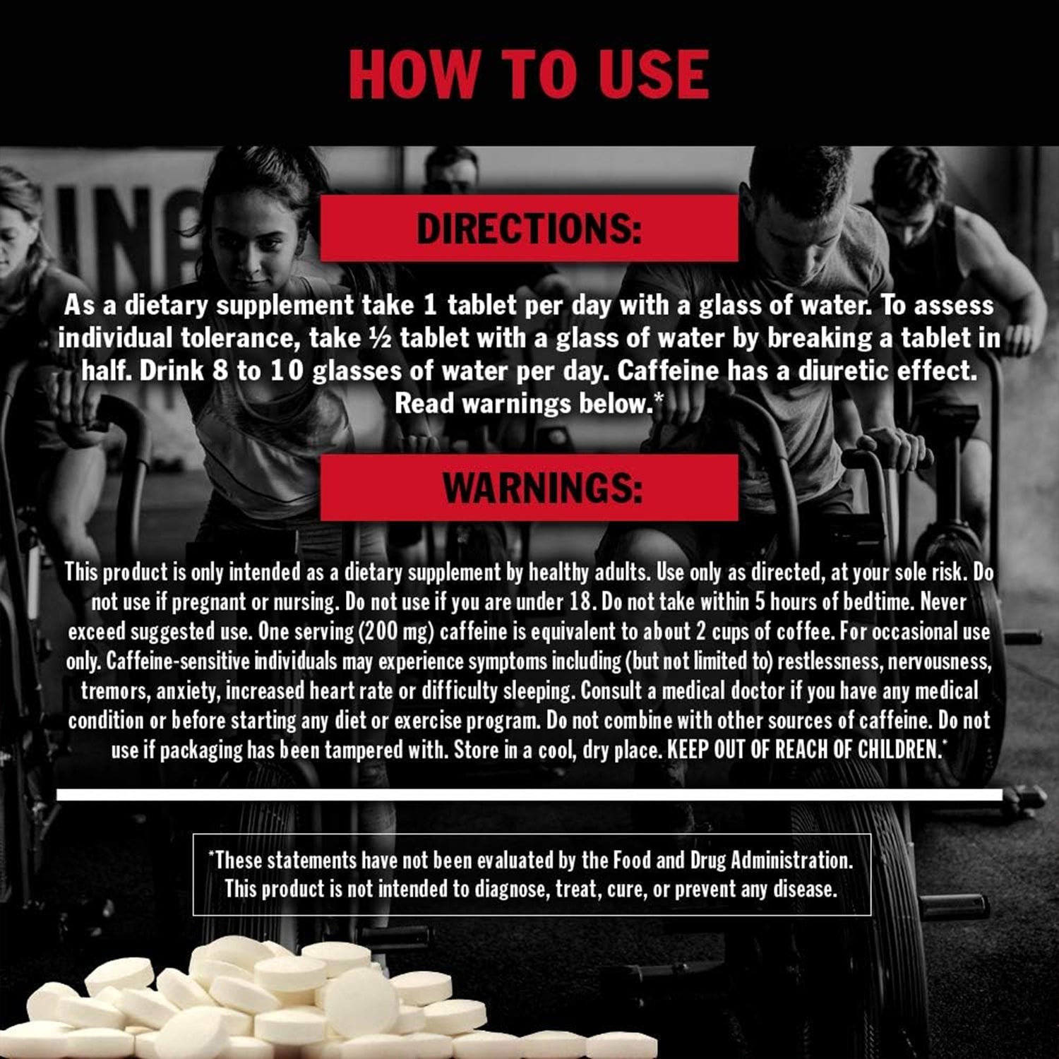 CAFFEINE SUPPLEMENT NUTRITION DETAILS 