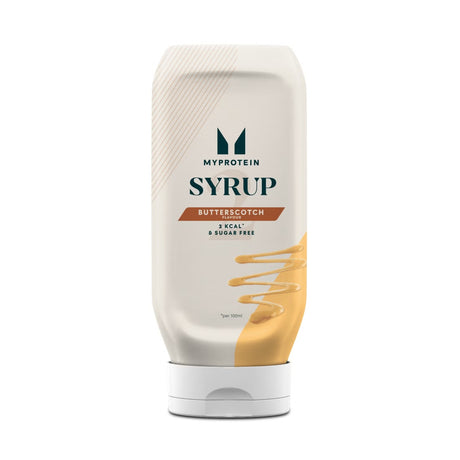 Myprotein Sugar-Free Syrup 400ml Butterscotch – Zero sugar, low-calorie syrup for desserts and pancakes, available at Gym Supplements U.S.
