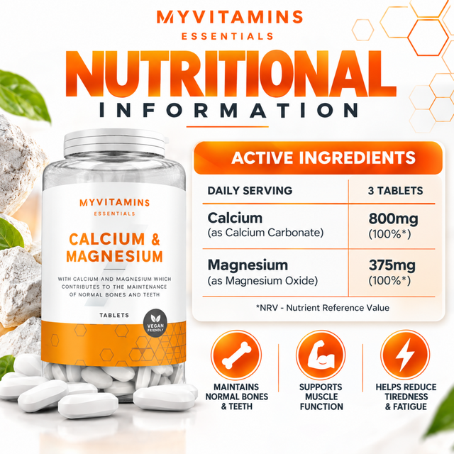 MYVITAMINS CALCIUM & MAGNESIUM - 90 TABLETS 