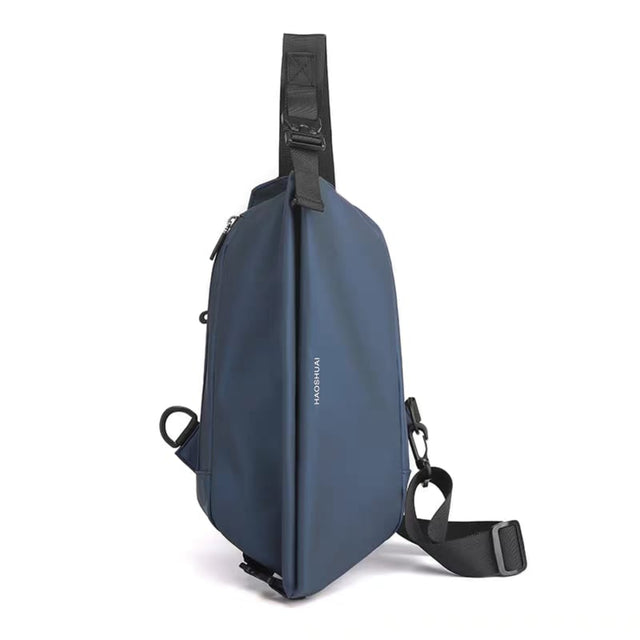 Dark blue NEW TRENDY MEN'S CHEST BAG with waterproof finish, adjustable strap, and spacious compartments designed for daily use and travel.