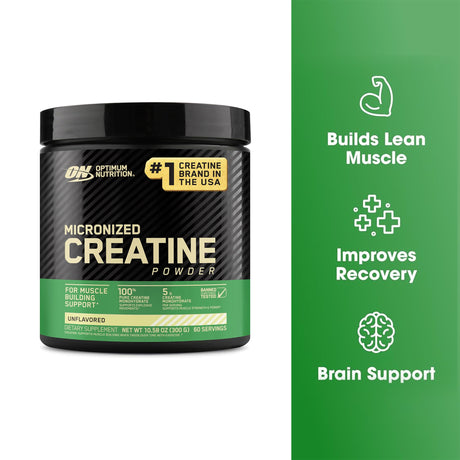 Optimum Nutrition Micronized Creatine Powder, 300g (60 Servings)
