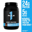 Rule 1 Whey Protein (R1) Chocolate Fudge, 2lb size (26 servings) at Gym Supplements U.S