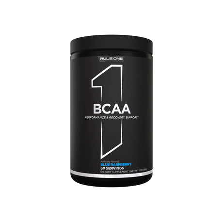 Rule One BCAA Blue Raspberry 60 Servings Performance and Recovery Support Supplement