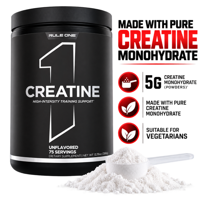 Rule One Creatine Monohydrate Unflavored 390g with 75 Servings