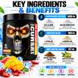 The Curse Pre-Workout Mango Chilli 260g with key ingredients, caffeine, creatine and workout benefits