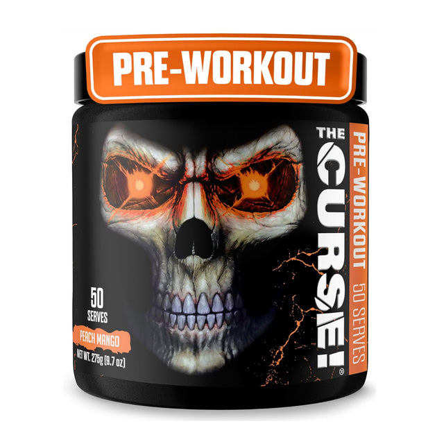 The Curse! Pre-Workout by JNX Sports, Peach Mango flavor, 50 servings (275g). Best pre-workout for pumps and energy in Bangladesh.