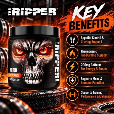 The Ripper Fat Burner Blood Orange with 200mg caffeine