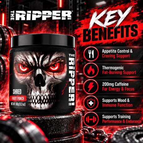 The Ripper Fat Burner Fruit Punch with 200mg caffeine