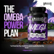 Warrior Omega Fish Oil 1000mg softgels bottle for heart health, brain function, and vision support with omega-3 supplement in Bangladesh