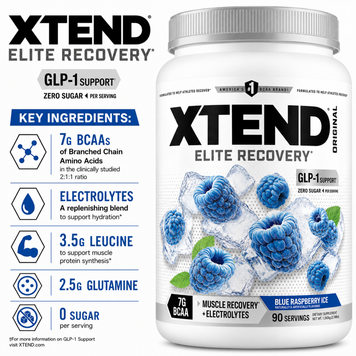 XTEND Original muscle Recovery BCAA (30 Servings) - Gym