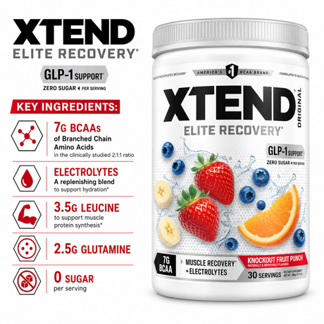TEND Original BCAA Elite Recovery - Knockout Fruit Punch (30 Servings)