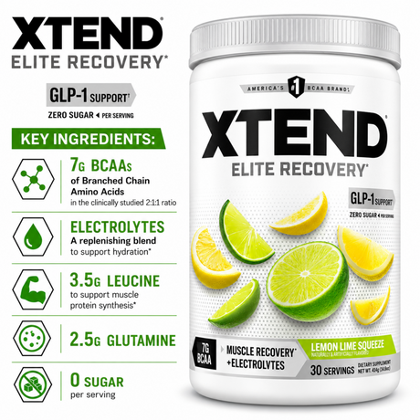 XTEND Original BCAA Elite Recovery - Lemon Lime Squeeze (30 Servings)