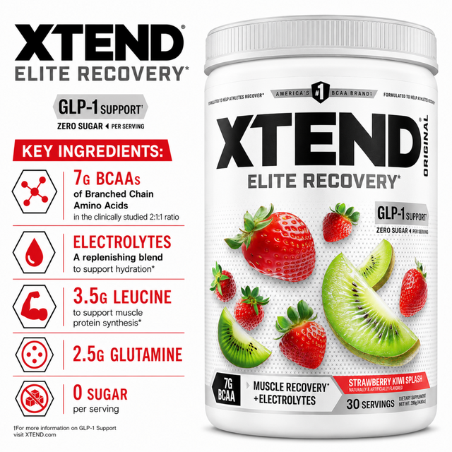 XTEND Original Elite Recovery BCAA - Strawberry Kiwi Splash