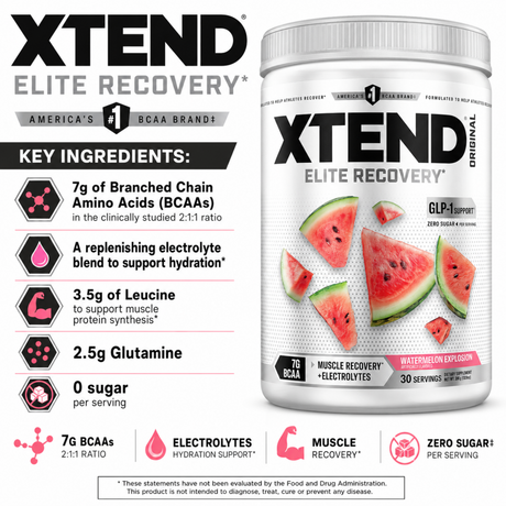 XTEND Original BCAA Elite Recovery - Watermelon Explosion (30 Servings)