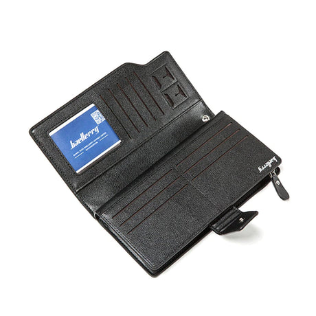 BAELLERRY LUXURY BRAND BUSINESS CLASS WALLET - BLACK COLOR | GYM SUPPLEMENTS U.S