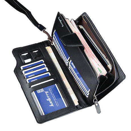 BAELLERRY LUXURY BRAND BUSINESS CLASS WALLET - BLACK COLOR | GYM SUPPLEMENTS U.S