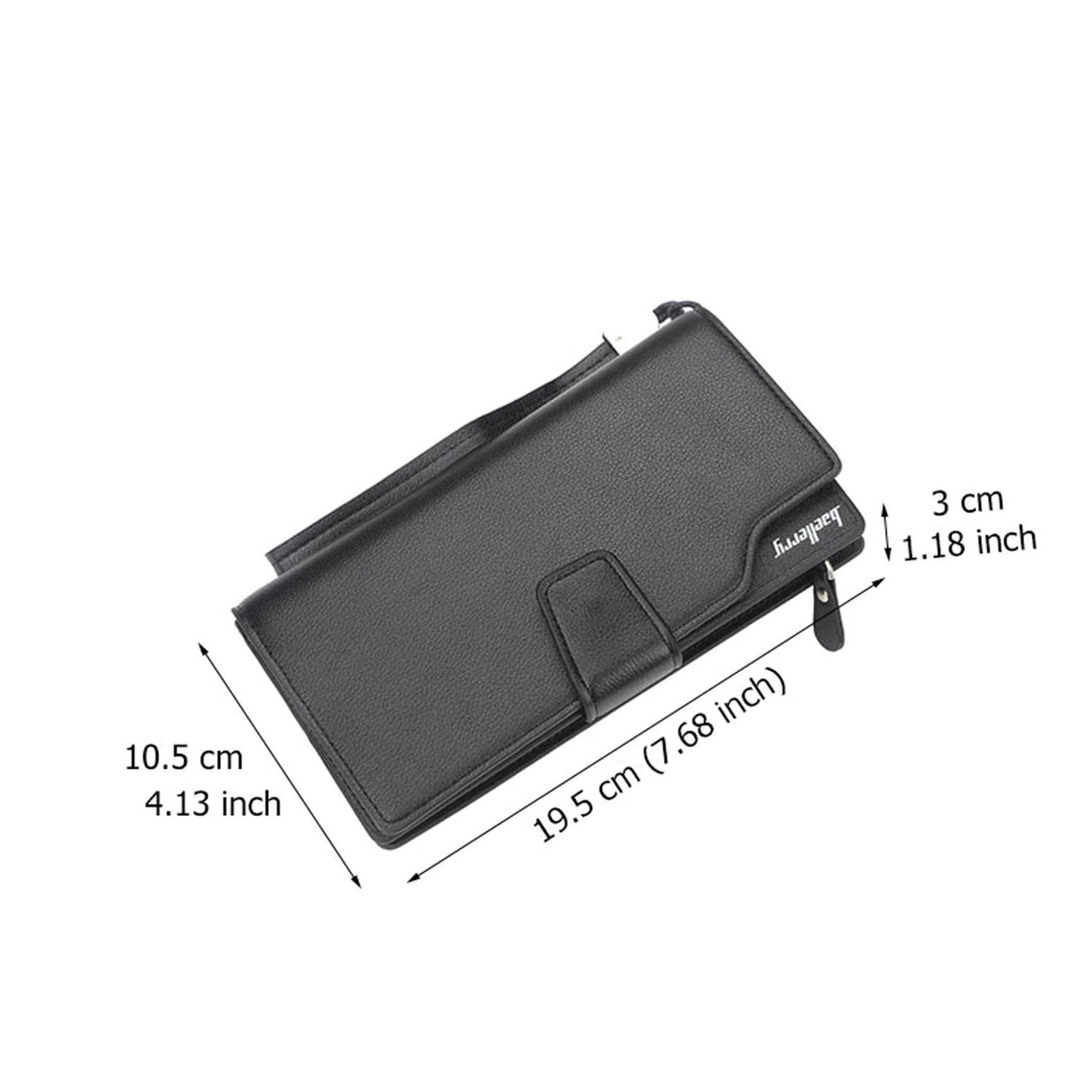 BAELLERRY LUXURY BRAND BUSINESS CLASS WALLET - BLACK COLOR | GYM SUPPLEMENTS U.S