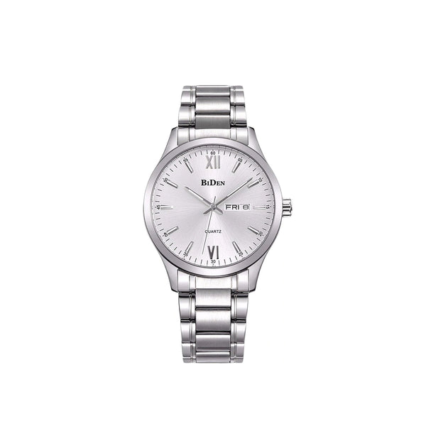 BIDEN CLASSIC BUSINESS CASUAL WATCH - SILVER COLOR | GYMSUPPLEMENTSUS.COM