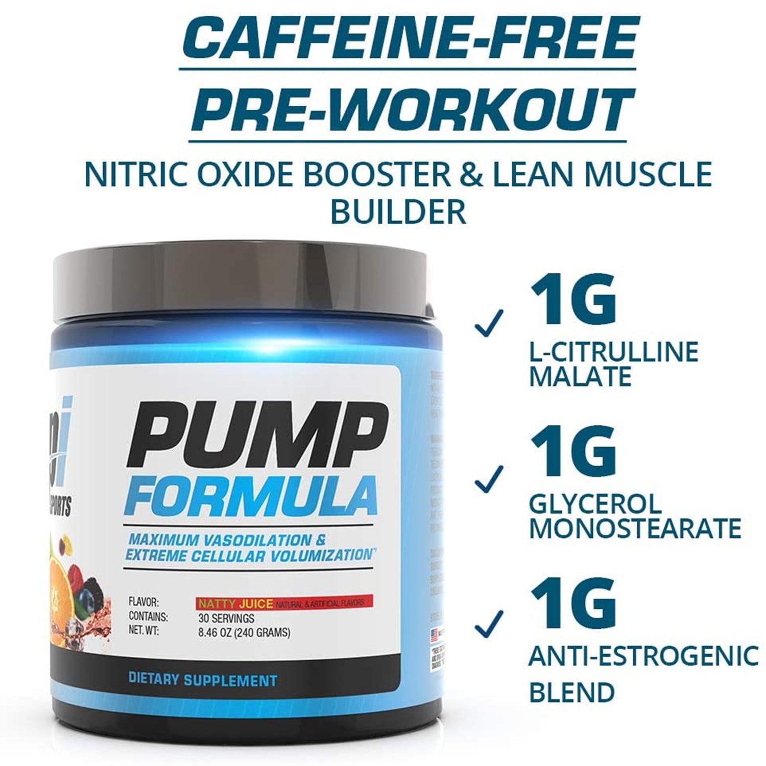 BPI PUMP FORMULA | NATTY JUICE FLAVOR | GYM SUPPLEMENTS U.S