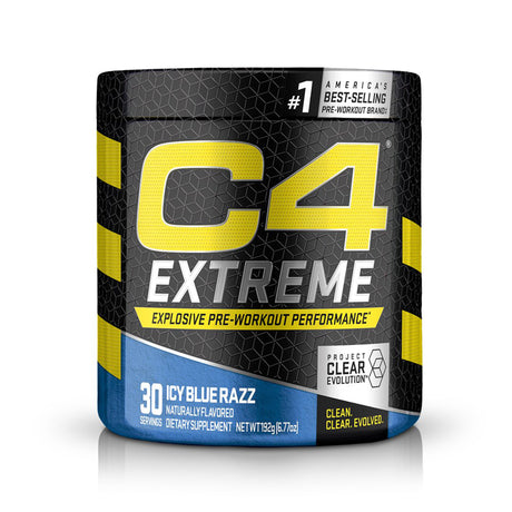 C4 EXTREME 30 SERVINGS | ICY BLUE RAZZ FLAVOR | GYM SUPPLEMENTS U.S