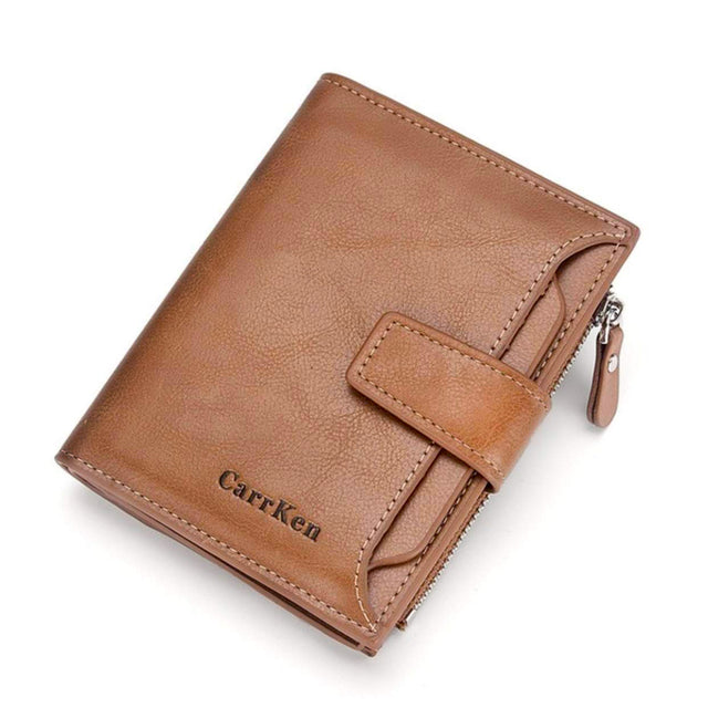 CARRKEN CASUAL WALLET | DARK BROWN COLOR | GYM SUPPLEMENTS U.S 