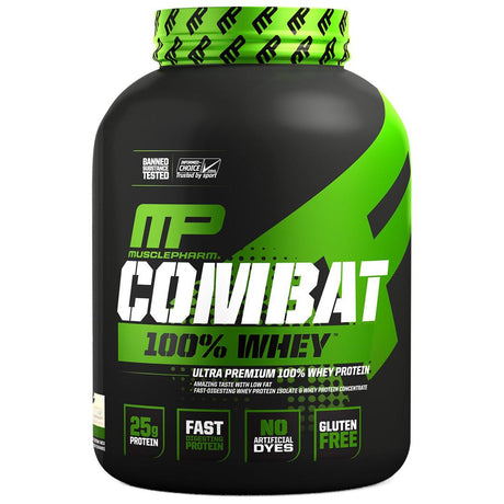 Muscle pharm combat 100% whey 5lbs | vanilla flavor | gym supplements u.s